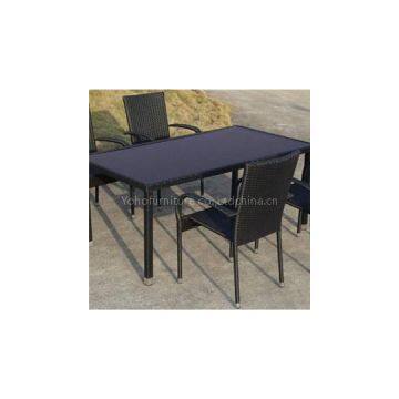 5pc Garden Set Dining Table For Outdoor Armchair Wicker Set
