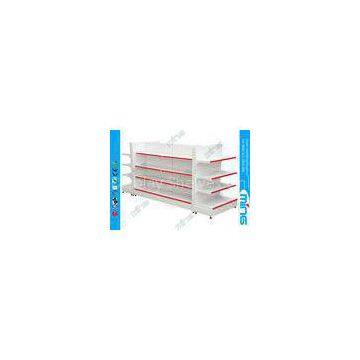 Heavy Duty Powder Coating Supermarket Display Shelves With 100kg Capacity