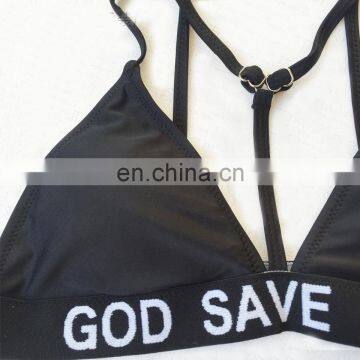 Black Cutout Crossed Wrapped 2pcs Bikini Swimsuit photo-3