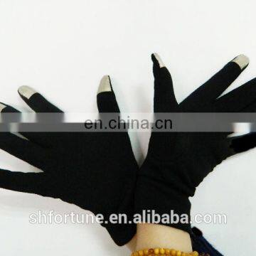 Thermal silk teenager touch screen gloves