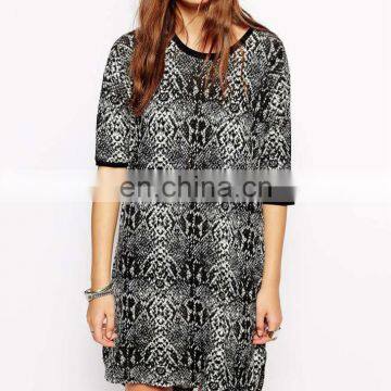 CHEFON Fashion snake print dress