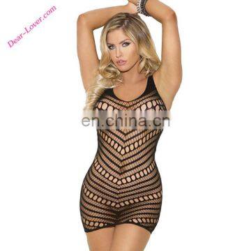 Black Women's Bedtime Chevron Sexy Sheer Babydoll Chemises