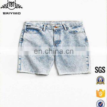 2017 New Top Fashion Style Man Partial White Pocket Jeans Short