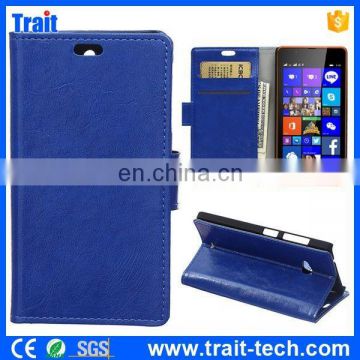 Crazy Horse Magnetic Wallet Stand Leather Flip Cover Case for Microsoft Lumia 540