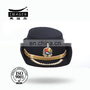Noble Customized Air Force Officer Peaked Bucket Cap with Gold Embroidery for Women