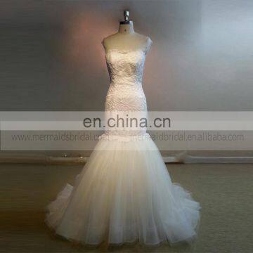 Fancy Scoop Neck Mermaid Sheer Back Lace Wedding Dress Cap Sleeve