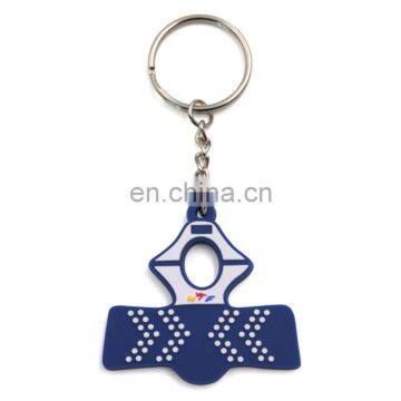 Custom promotional soft PVC keyring made in China