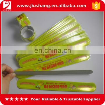 Reflective PVC slap bracelets snap bracelets slap wristband