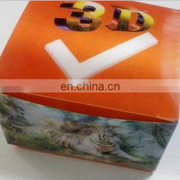 Customized style 3d PET/PP packing case for tabel/sale/promotion/gift