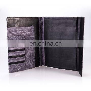 python skin leather notebook cover File Folder