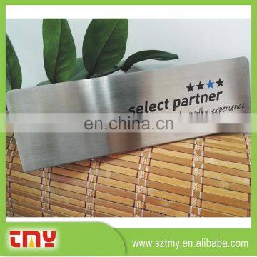 Table direction metal stainless steel 304 brushed sign letters