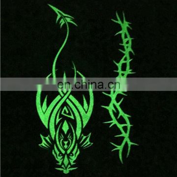 Special design glow in the dark temporary body tattoo sticker