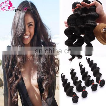 Wholesale peruvian 8A human hair remy hair loose wave hair bundle