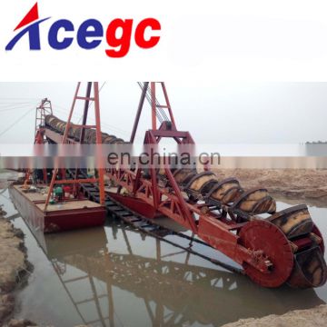 Chinese bucket gold dredge boat pontoons for sale