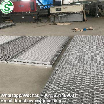 Aluminum welded expanded wire metal mesh facade panels