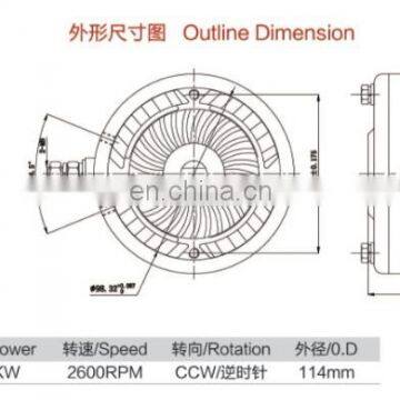 12В DC Motor 1,5 кВт для гидравлического насоса photo-4