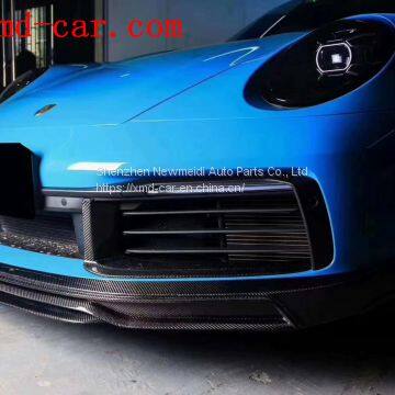 Carbon Fiber small Body Kit Front Rear Lip Chin Bumper Side Skirt Spolier for Porsche 992