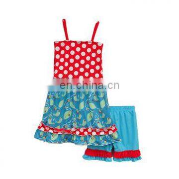 Ruffle Designer Children's Clothing Wholesale Stripe Baby Clothes China photo-4