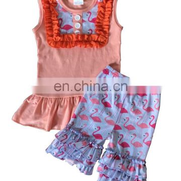 Animal ruffle trendy jogging clothes bulk wholesale kids clothing