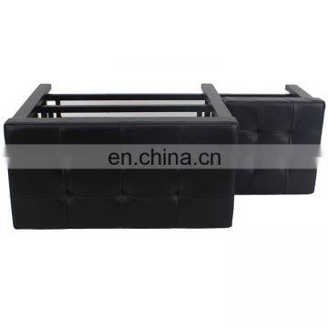 Customized Folding Shoe Rack With Metal Feet Legs and PVC PU Leather Indoor Stool for Entrance Doorway photo-3