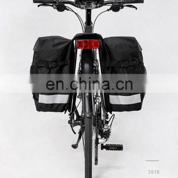 Polyester Travel Bicycle Bag Double Pannier Hanging Seat Bike Saddle Bag