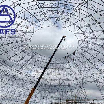 Prefab Modular Structure Steel Space Frame Roofing System Gypsum Storage Shed