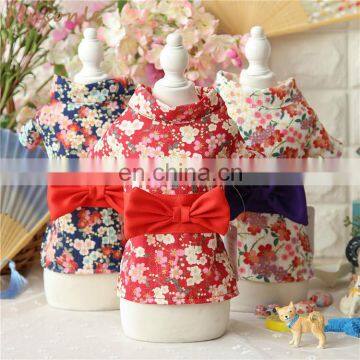 Kimono design japan dog clothes spring summer clothes for small dog