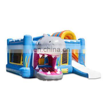 Commercial Bouncing Castle Kids Jump Bounce House Shark Inflatable Bouncer With Slide