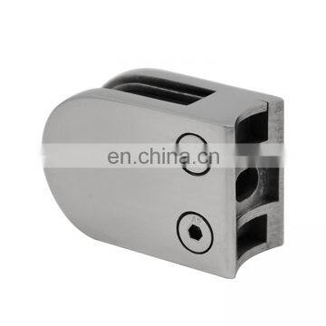 304 Stainless Steel D Shape Square Wall Mounted Glass Clamp Clip Bracket Holder on Tempered or Laminated Glass photo-2