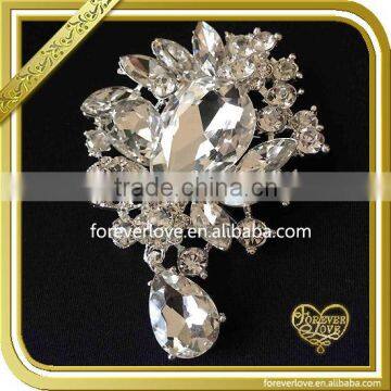 Fancy crystal brooch, crystals rhinestone vintage snowflake brooch FB027