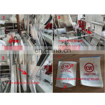 Manufactory New Product Multifunction Zipper Bag And Stand Up Pouch Bag Making Machine Price photo-3