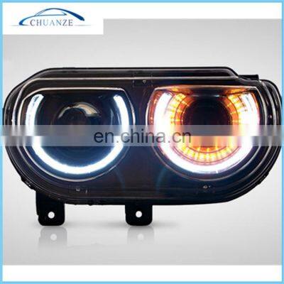 NEW manufacturer accessory for car lights for Challenger headlight 2008-2014 LED head light sequantial indicator plug and play