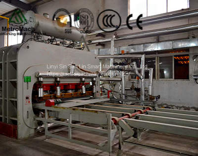 Short Cycle Melamine Laminating Hot Press for HDF Laminate Flooring, Furniture photo-5