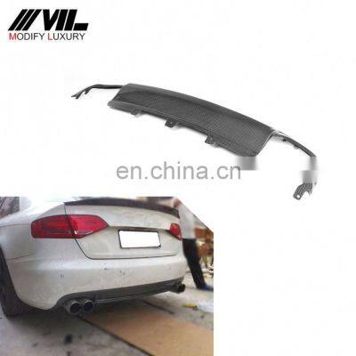 S4 Look Carbon Fiber A4 B8 Rear Diffuser for Audi