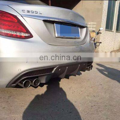 W205 Sport Styling Rear Bumper Diffuser With Exhaust Tips Fit for Mercedes W205 photo-5