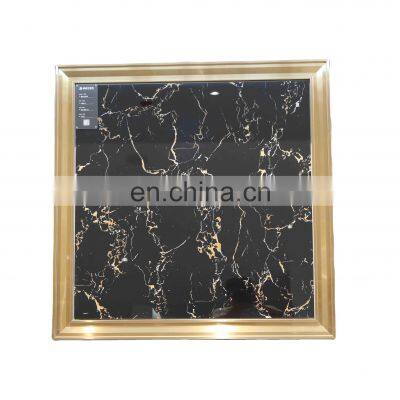 Black and golden color glossy glazed marble porcelain tiles flooring and wall tiles