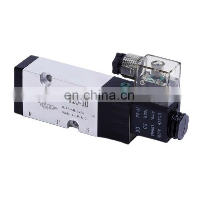 High Quality 4M Series 4M310-10 Alumnum Alloy AC 220V 5/2 Way Single Coil Air Control Pneumatic Solenoid Valve