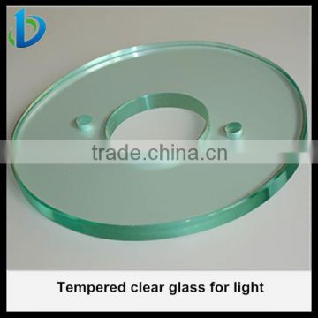 flat tempered clear glass for lighting