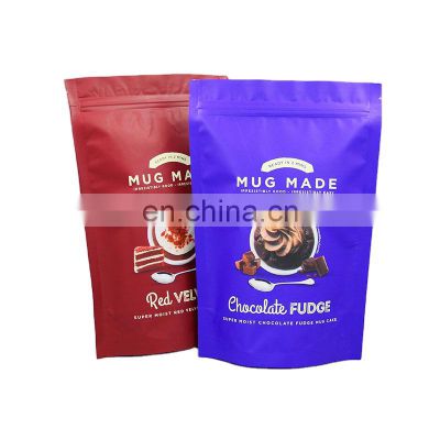 Customize food packaging plastic chocolate spice powder curry sachet bags zip lock stand up pouch