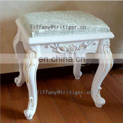 European Style Girl White Dressing Table Wooden Bedroom Dresser photo-3