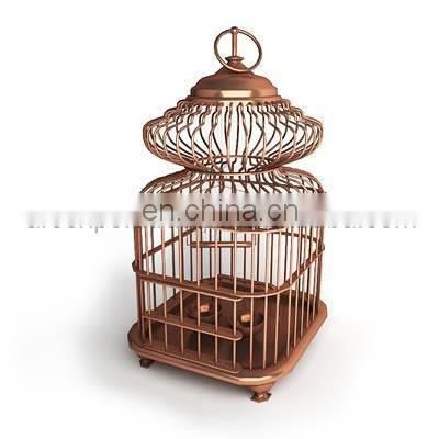 copper antique metal handmade bird cage