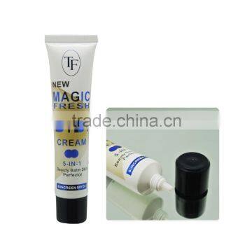 25mm Soft touch plastic PE cosmetic tube,white tube sample packaging plastic bottle with screw thread cap
