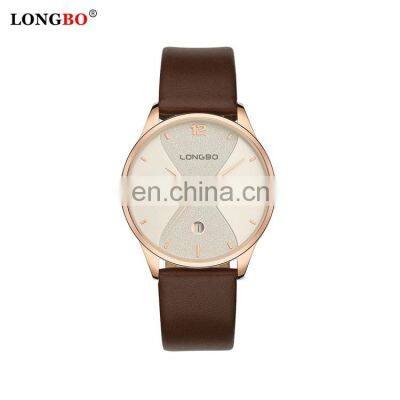 LONGBO 7315 Unisex Men Women Cheap Simple Watches Analog Quartz Leather Strap Couple Wrist Watch photo-2