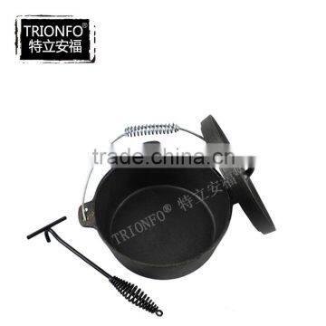Buy direct from china factory pre-seasoned cast iron camping dutch oven