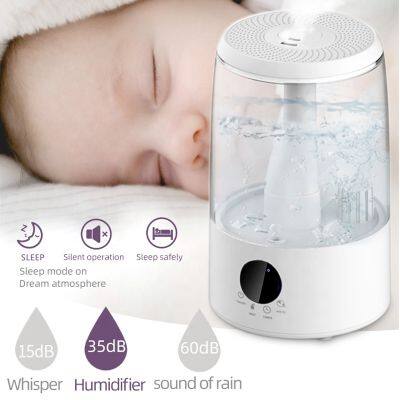 Factory Supply High Quality Smart Appliances LCD Control Desktop Humidifier Double Spray Nozzle Household 3.5L Ultrasonic Humidifier photo-3