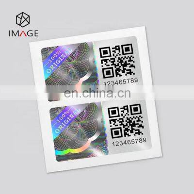 New Arrival PET Material Trackable Hologram Serial Number QR Code Labels photo-2