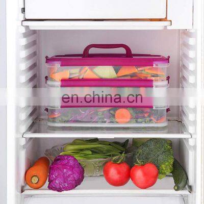 Hot-selling 3 Trays Drawers Containers Trays Locking LID For Easy Storage And Transport Large Bamboo Cutting Board Set photo-4