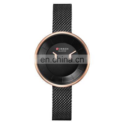 CURREN 9030 Прекрасные популярные классические женские водонепроницаемые часы на сетчатой браслетке