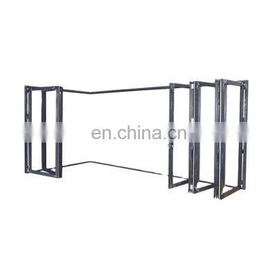 YY High quality aluminium folding door rail glass door design cheap insulated exterior folding doors