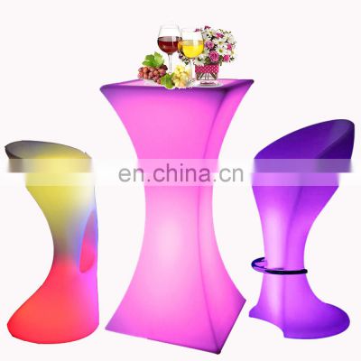 glowing cocktail event party wedding led bar tables and chairs led garden furniture sets outdoor led chairs bar table